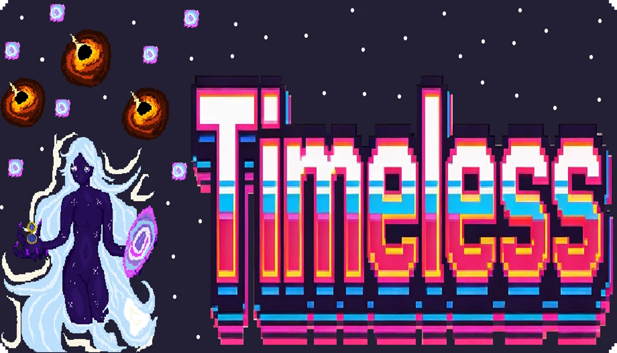 Timeless title art - the star-lit figure beside the logo